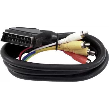 SCART to 6x RCA Adapter Cable Omnitronic 1.5 m