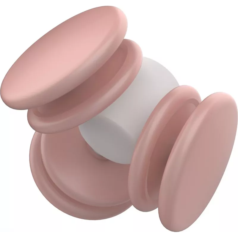 Handheld rolling massager Medisana AC 950 — cordless Li‑Ion, 2 power levels, ergonomic handles, 381 g, rose gold/white