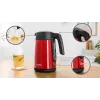 Electric kettle Bosch TWK7L464 — 1.7 L capacity, 2400 W, red, plastic housing
