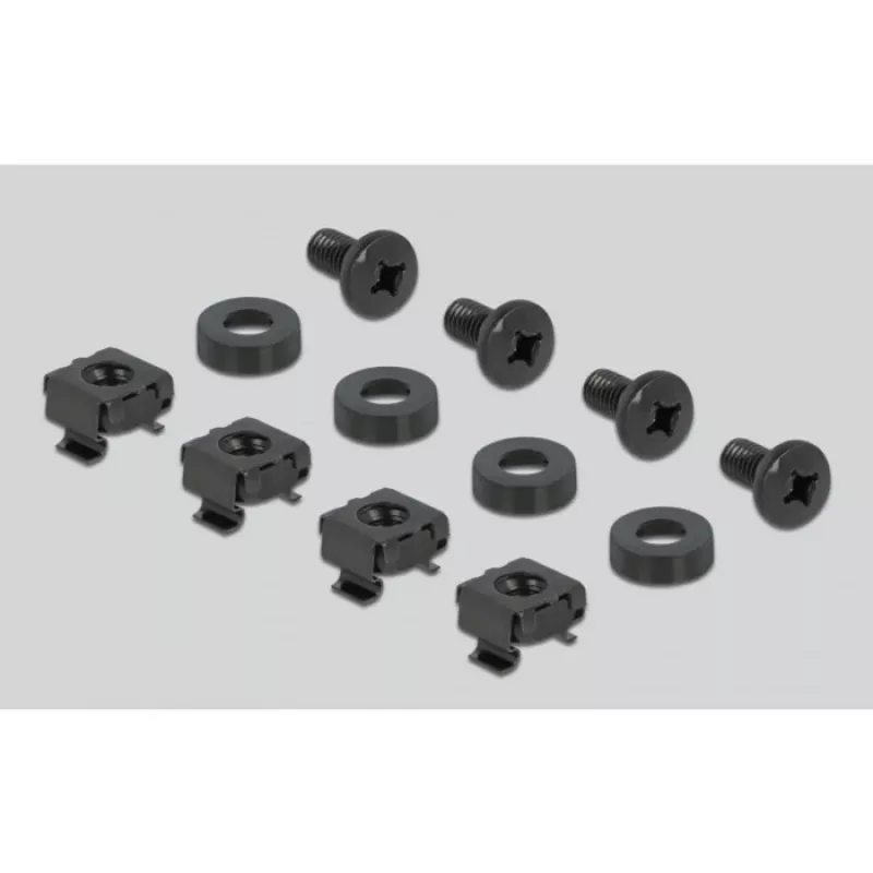 DeLOCK - Kabelführungsplatte für Schaltschrank - Schwarz - 2U - 48,3 cm (19) (66553)