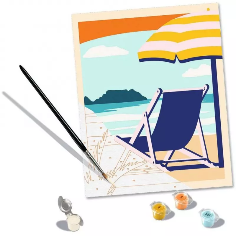 Painting kit Ravensburger CreArt – Relax at the Beach (23897) art set