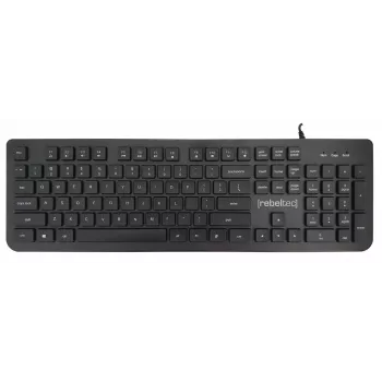 USB multimedia keyboard Rebeltec RBLKLA00042 — full size, black