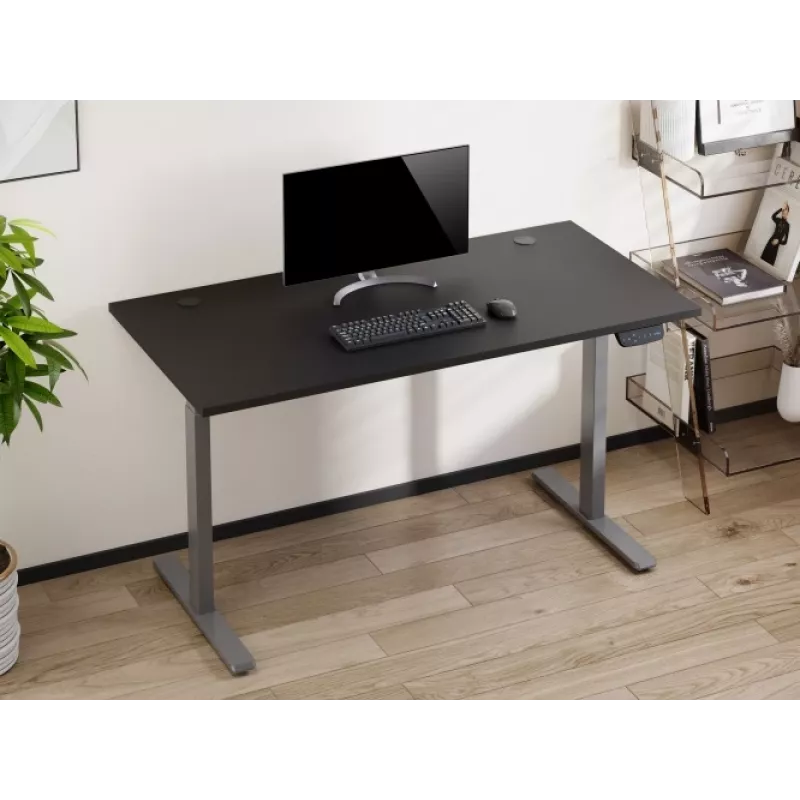 Adjustable Height Table Up Up Bjorn Gray, Table top L Black