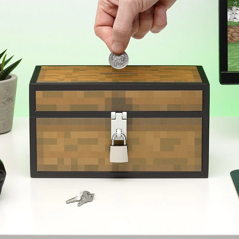 Money Box Paladone Minecraft Chest Design PP13601MCF coin bank for children and fans