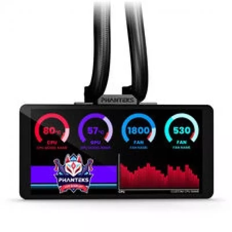 Phanteks Glacier One 360M25 LCD AiO-Liquid Cooling, 6-inch-Display - 360mm, black
