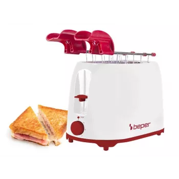 Toaster Beper P101TOS100 2-slice compact design, stainless steel housing, adjustable browning