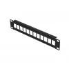Patch panel Extralink 12-port UTP 10 inch metal housing, black