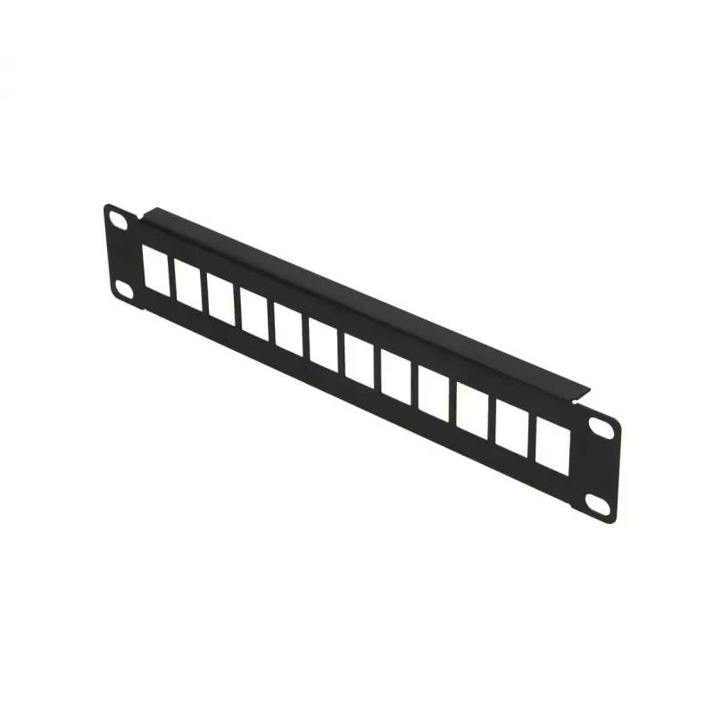 Patch panel Extralink 12-port UTP 10 inch metal housing, black