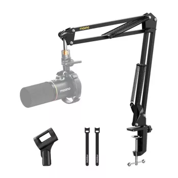 Boom microphone stand MAONO B01 (BA20) — desk mount base, black, max desk thickness 4.5 cm