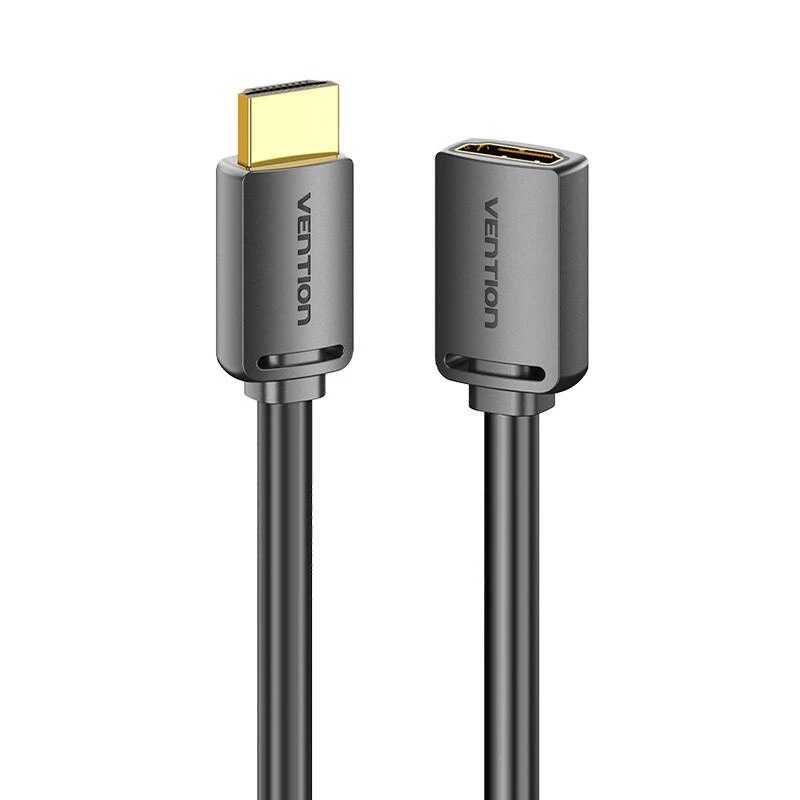 HDMI cable Vention AHCBD 0.5 m, HDMI Type A male to HDMI Type A female, HDMI 2.0, gold-plated contacts, black