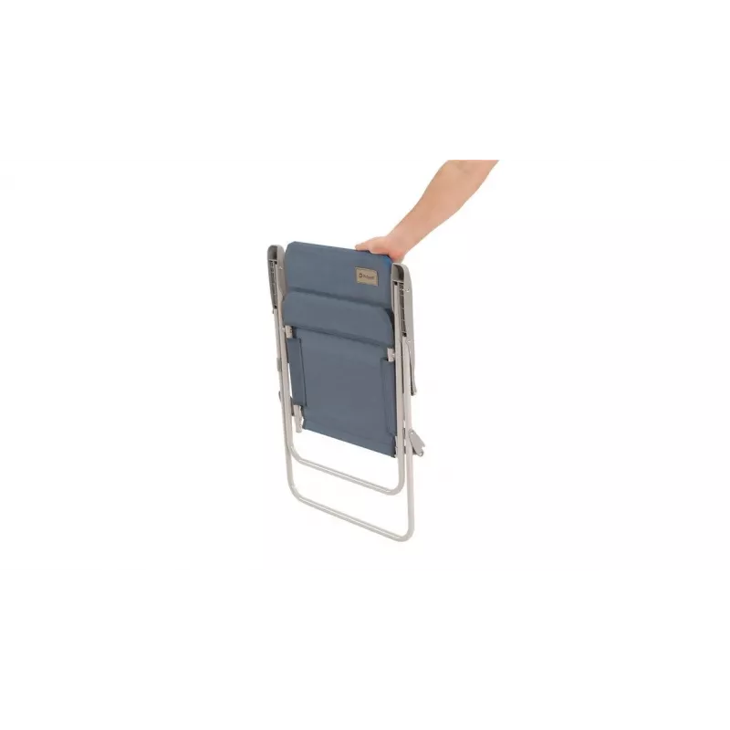 Camping chair Outwell Blackpool Ocean Blue — 2-leg folding chair, max load 120 kg, 3.3 kg, 55 cm wide