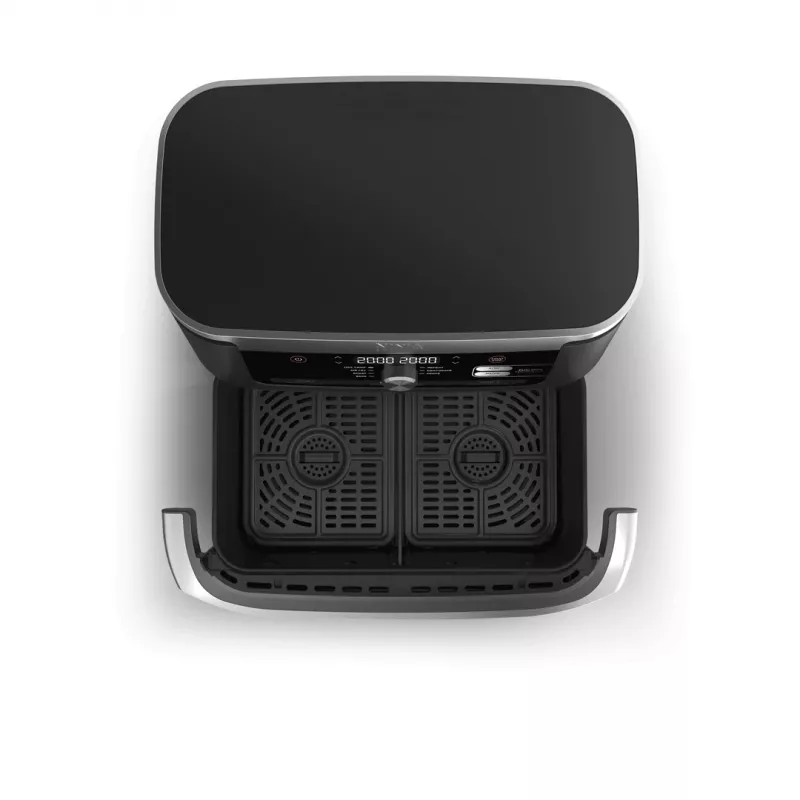Ninja AF500EU fryer Double 10.4 L Stand-alone 2470 W Hot air fryer Black, Stainless steel