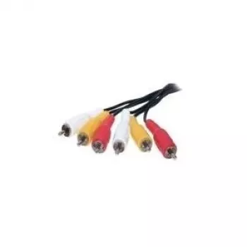 shiverpeaks BASIC-S 3x RCA - 3x RCA 1.5m - 3 x RCA - Male - 3 x RCA - Male - Nickel - Black - Red - White - Yellow (BS40150-1.5)