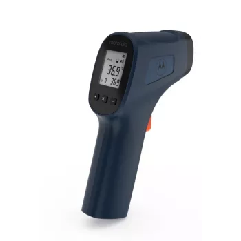 Remote sensing thermometer Motorola TE-93 Blue Forehead AA battery
