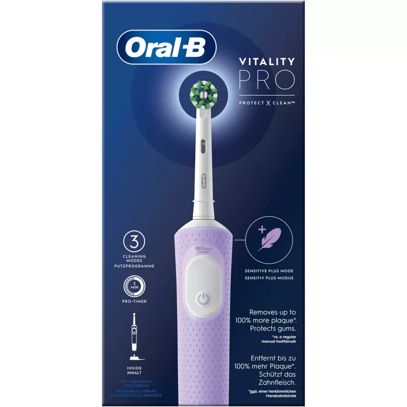 Oral-B Vitality Pro Electric Toothbrush Purple 1 Brush