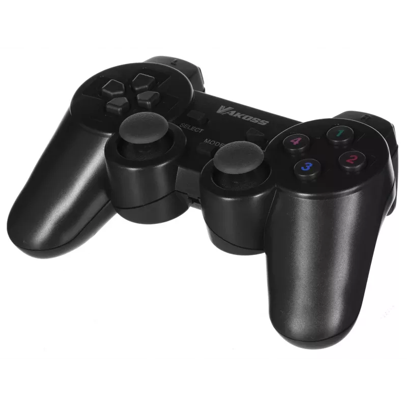 Gamepad VAKOSS GP-3925BK Black wireless RF analogue/digital for PC and PlayStation 3, 12 buttons, 2.4 GHz, nano receiver