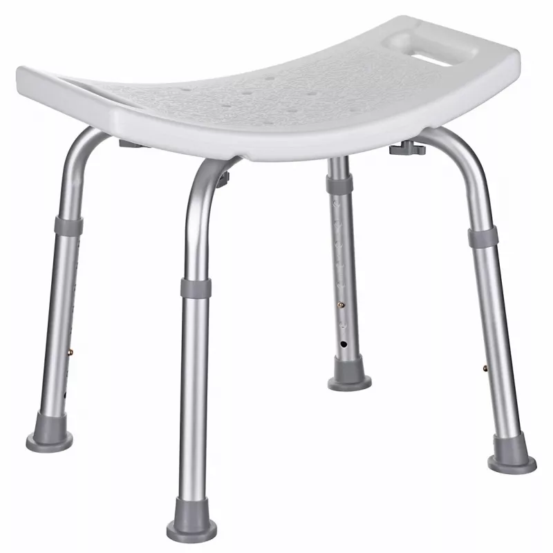 Rectangular adjustable shower stool