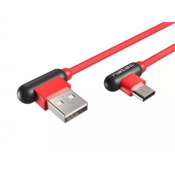 USB Cable NATEC NKA-1201 USB 2.0 1m USB A USB C Black Red