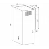 Wall-mounted kitchen hood AKPO WK-4 CUBERA WL Black Mat T520 M3, 400 mm, 450 m³/h, aluminium filter