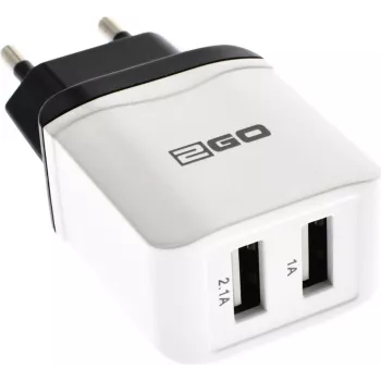Mobile Device Charger 2GO 795999 Universal White AC Indoor 2 USB Ports