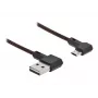 USB Cable DeLOCK EASY-USB 2.0 Type-A male to Micro-B male angled 0.2m black