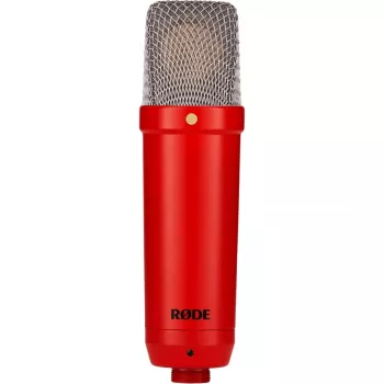 Studio condenser microphone RØDE NT1 Signature Red — cardioid, 20–20000 Hz, -32 dB sensitivity, XLR (3-pin), 313 g