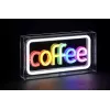 Neon LED sign ActiveJet AJE-NEON COFFEE, multicolour, USB 5V, surfaced mount, AS plastic frame