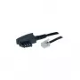Flat telephone cable ShiverPeaks S-Impuls 70105 15 m TAE-F to RJ-10 black male–male
