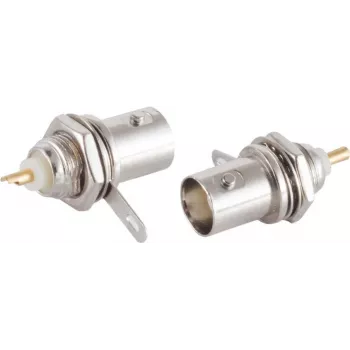 Video Audio BNC Adapter ShiverPeaks 98808-2 central mount 4 mm front panel