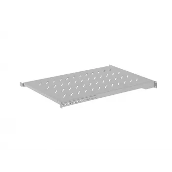 Server rack shelf LANBERG AK-1010-S 1U 483x700mm gray, 25 kg load, 4-point mounting