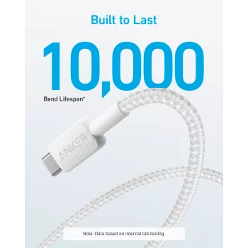 USB cable Anker 322 1.8 m USB A USB C White