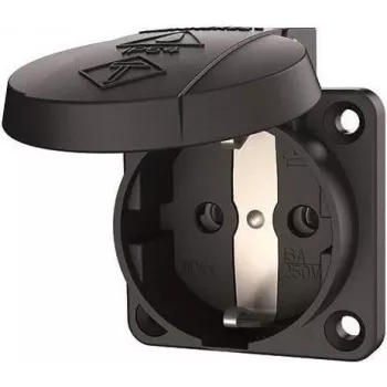 MENNEKES Elektrotechnik GmbH & Co. KG Schuko panel-mount socket outlet 16A 2p+E 230V black 11032 (11032)