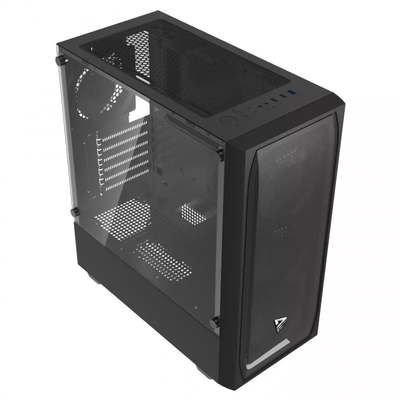 PC Case SAVIO Noctis Flow — Cube Mini‑ITX/Micro‑ATX/ATX, 3x120mm front, 1x120mm rear, 2x3.5 inch + 3x2.5 inch bays, tempered glass