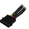 Sharkoon SATA Y power adapter 4P Molex 0.15m bk - Digital/Data - power supply