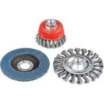 Wire brush set for angle grinder KWB 597510, 3 pieces