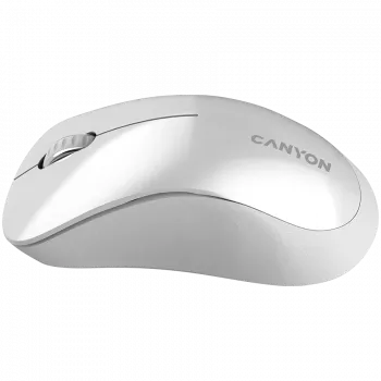 CANYON MW-11, 2.4 GHz Wireless mouse ,with 3 buttons, DPI 1200, Battery:AAA*2pcs ,pearl white grey67*109*38mm 0.063kg
