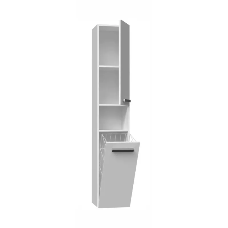 Bathroom cabinet NEL III 31x30x174 cm, matte white