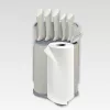 Knife/cutlery block set Maestro MR-1413-GREY — 8-piece stainless steel blades, grey handles, includes chef, bread, slicing, paring, universal knives, peeler, cutting board, paper towel holder