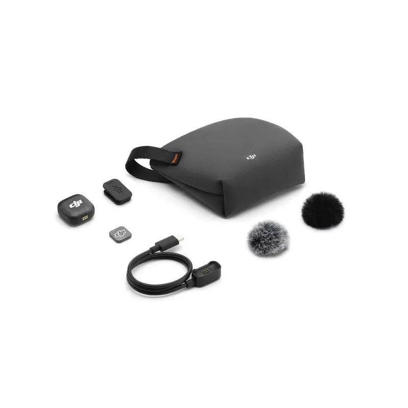 Wireless bodypack transmitter DJI MIC 3 — compact portable microphone transmitter, Black/Grey
