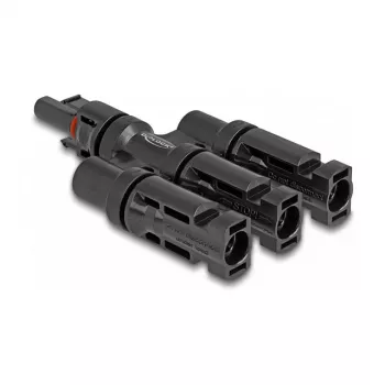 Solar panel connector DeLOCK DL4 1 x female to 3 x male black