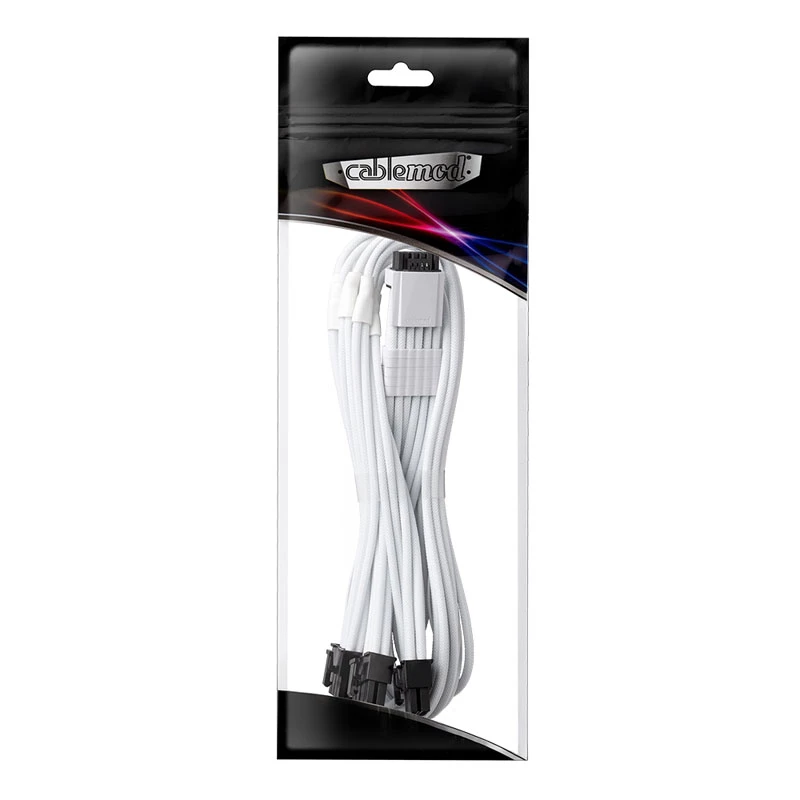 Power cable CableMod RT-Series Pro ModMesh 12VHPWR to 3× PCIe CM-PRTS-16P3-N60KW 60 cm White
