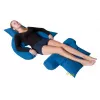 Bed positioning cushion U-crescent in silicone fibre Blue