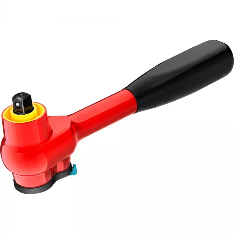 Fine-Tooth Reversible Ratchet 8816HPKV, insulated Red, Operating Angle 4°, Ball Lock