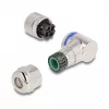 DeLOCK M12 Connector A-coded 4 pin female 90° angled metal