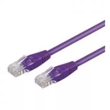 Wentronic Goobay CAT 5e Patch Cable, U/UTP, Violet, 0.25 m - CCA Copper Mix (95202)