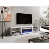 RTV cabinet POLO 180x33x39 white + fireplace white