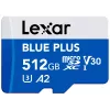 MicroSDXC memory card Lexar BLUE PLUS 512 GB, UHS‑I, Read 170 MB/s, U3/V30
