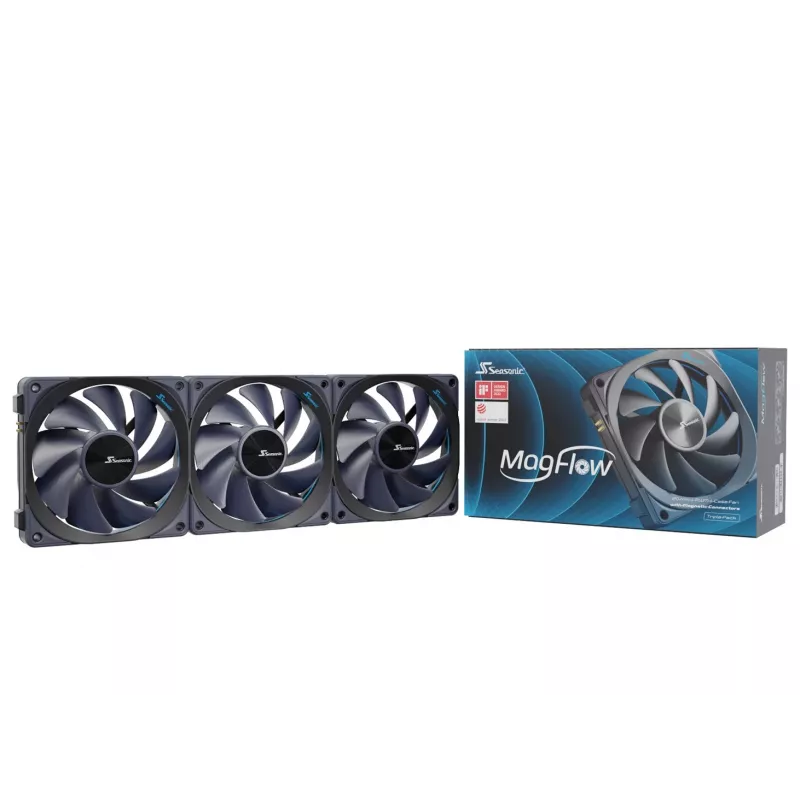 Seasonic MagFlow 1-Fan Kit Computer case 12 cm Black 1 pc(s)