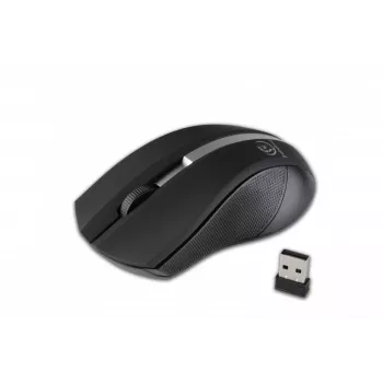 Rebeltec Wireless optical mouse, GALAXY black/silver, rubber surface