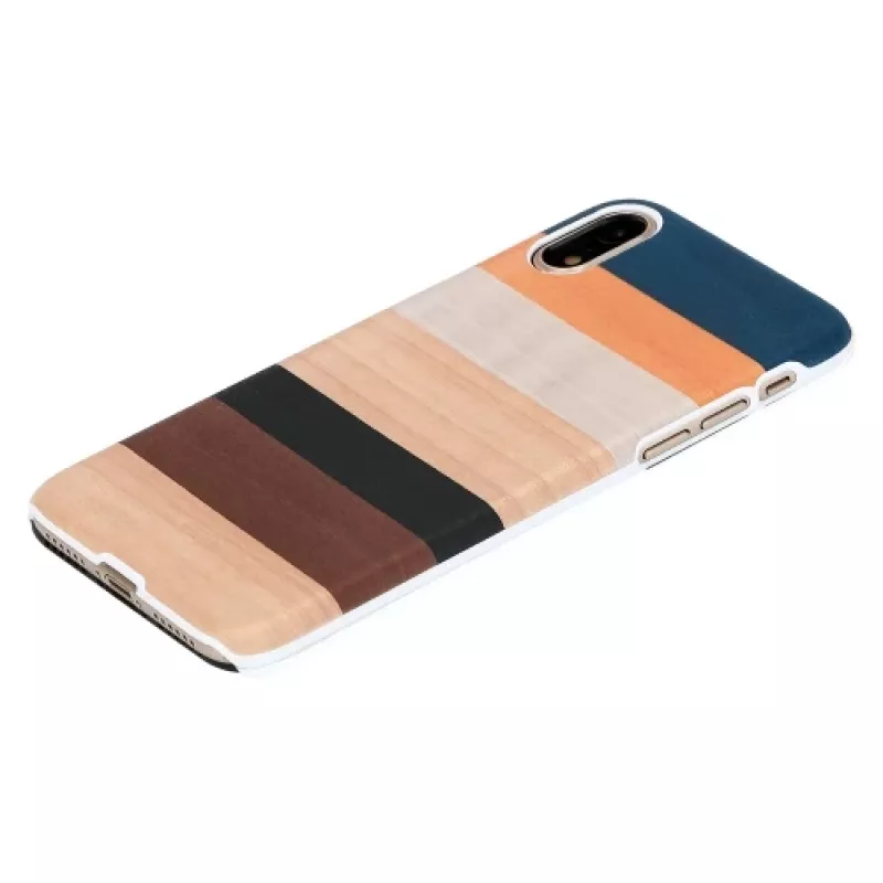 Smartphone case man and wood for iPhone XR, white, protective hard shell